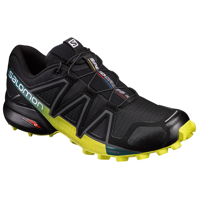 SALOMON SPEEDCROSS 4 Philippines - Men's Trail Running Shoes - Black/Yellow | 763519-LXS